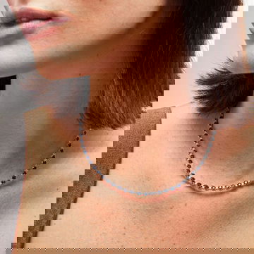 Sapphire & Diamond Alternating Necklace