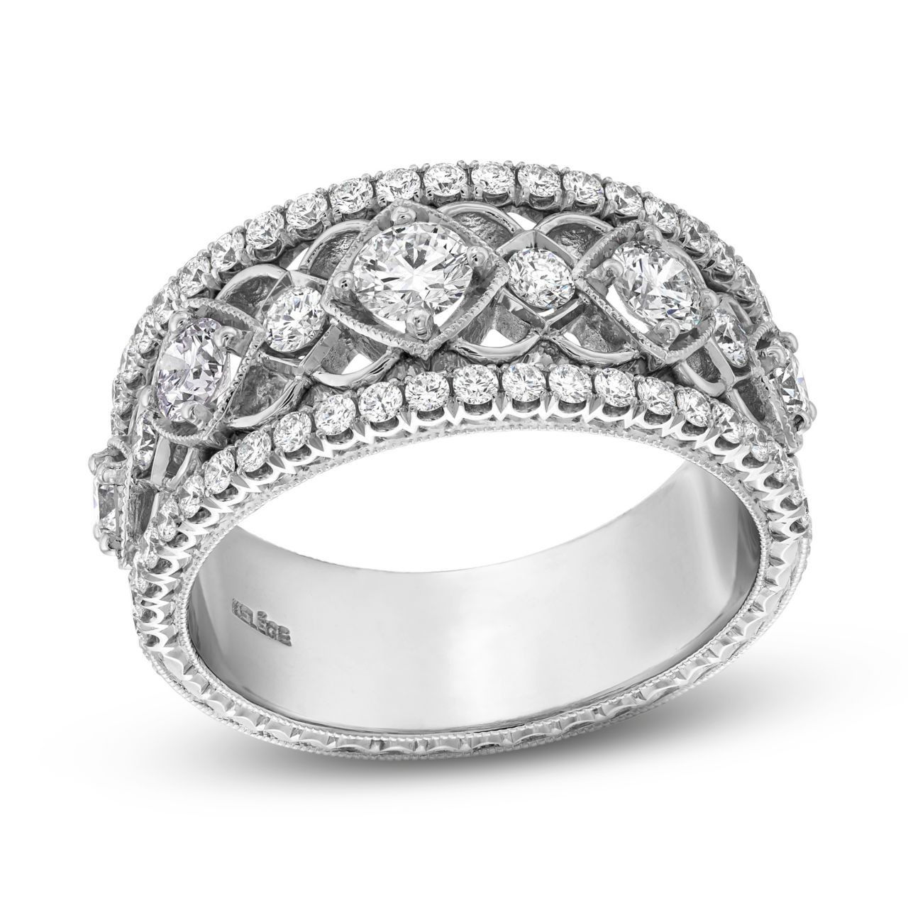 Diamond Multi Row Filigree Band