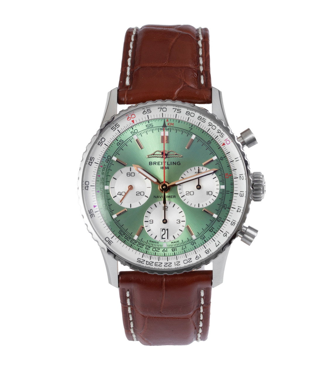 Breitling Navitimer Chronograph 41 Watch | Mint Green | Stainless Steel 0