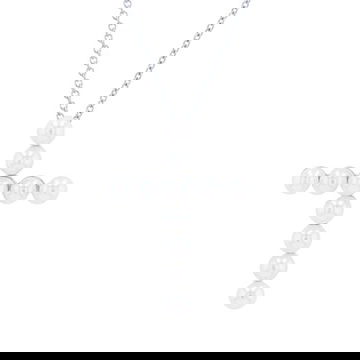 Freshwater Pearl Cross Pendant Necklace