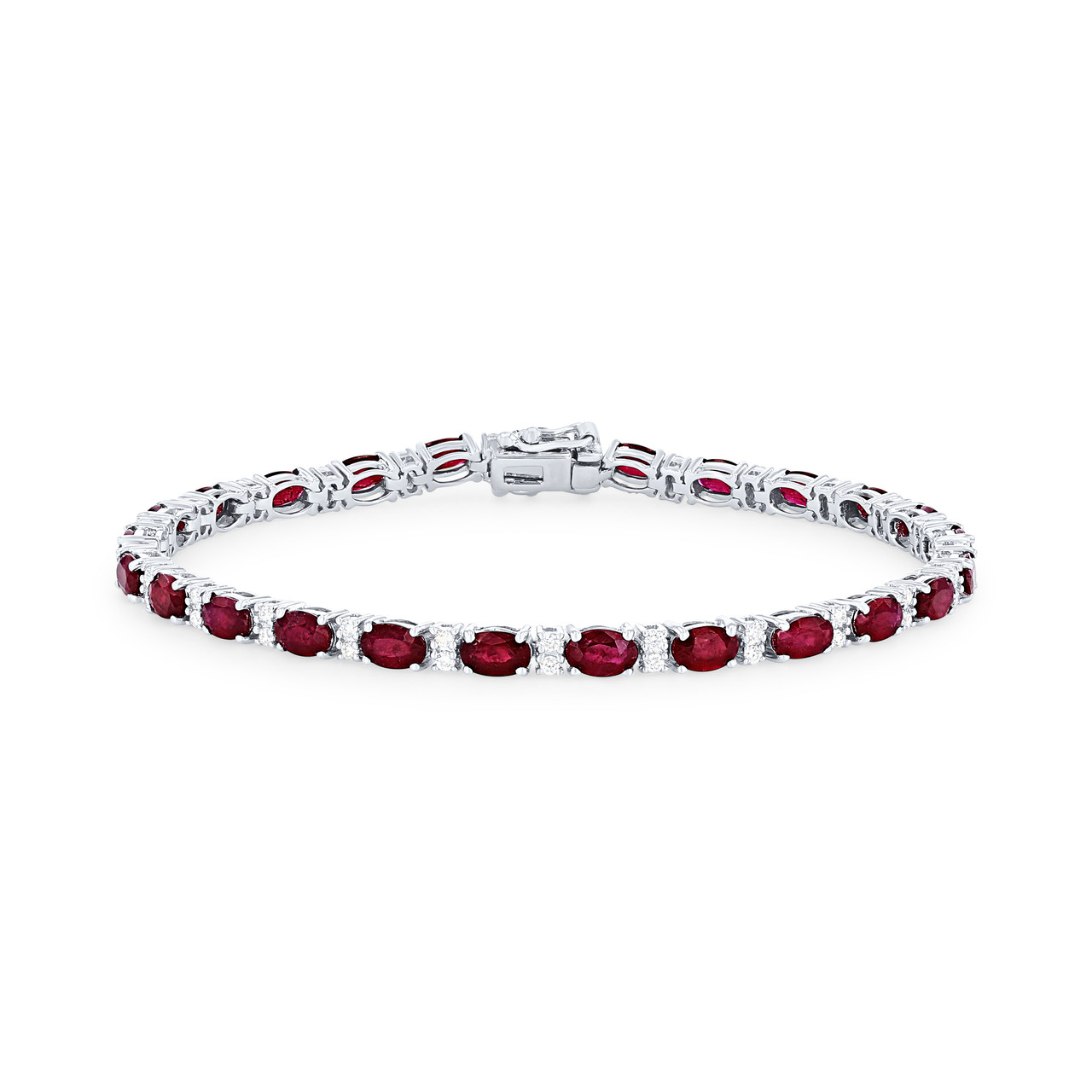 Alternating Ruby & Diamond Bracelet 0
