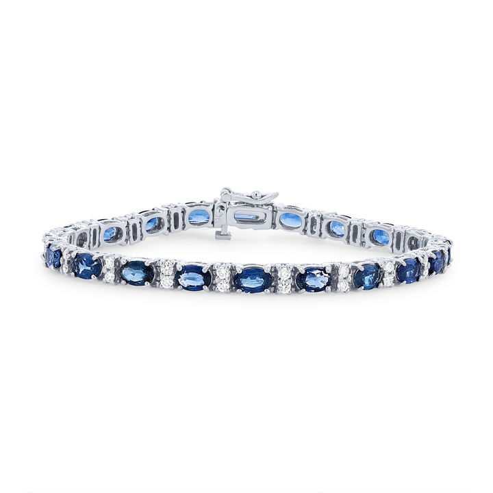 Alternating Sapphire & Diamond Bracelet