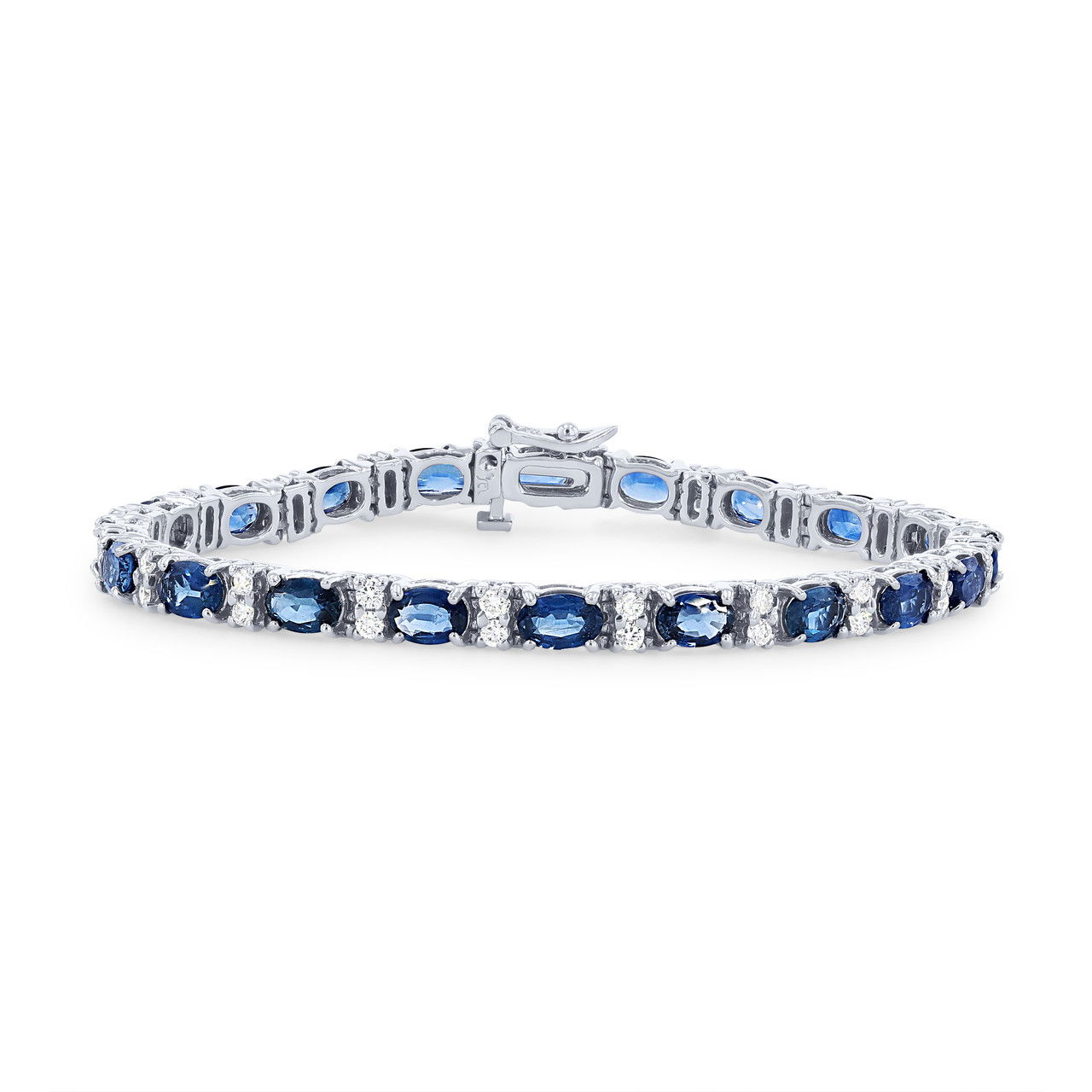 Alternating Sapphire & Diamond Bracelet