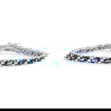 Alternating Sapphire & Diamond Bracelet 0