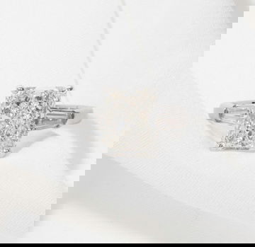 4.01 CT Radiant Shape J-SI1 GIA Diamond Engagement Ring
