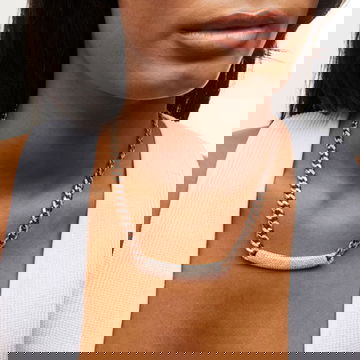 18.5 Inch Cuban Link Diamond Bar Necklace