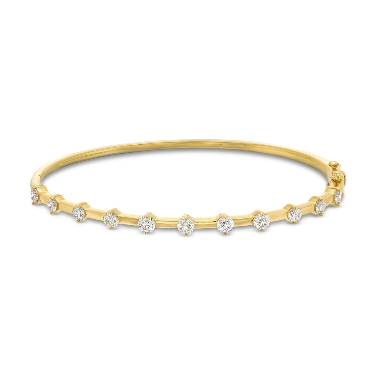 Diamond Station Bangle Bracelet