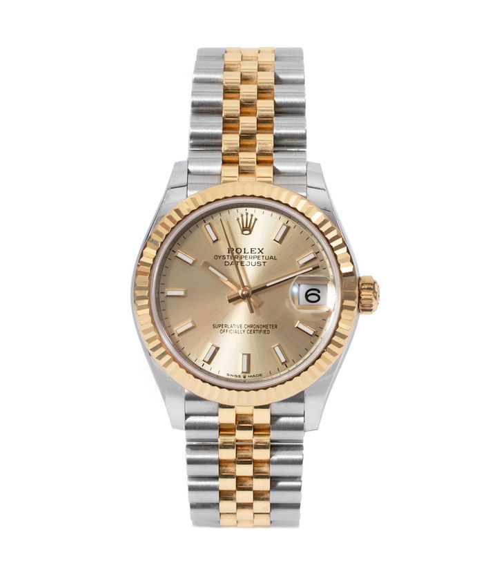 Rolex Datejust 31 Champagne Dial Watch | Oystersteel & Yellow Gold