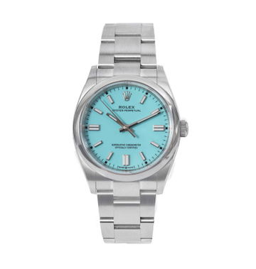 Rolex Oyster Perpetual 36 Turquoise Blue Dial Watch | Oystersteel