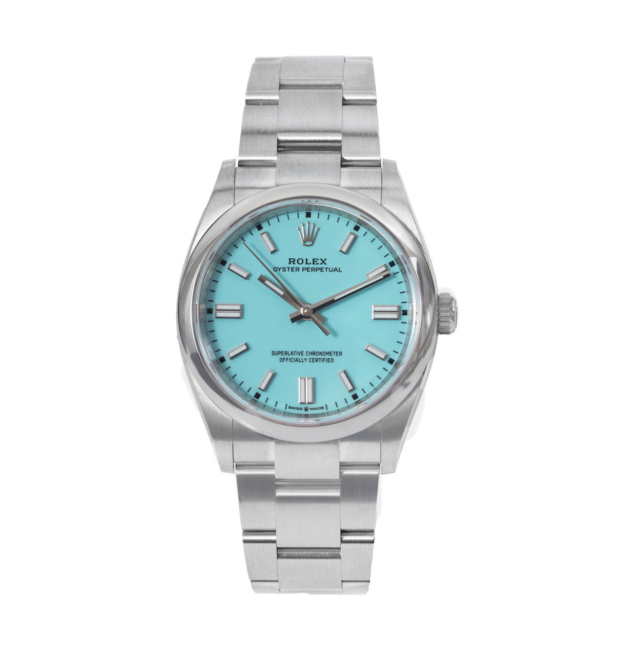 Rolex Oyster Perpetual 36 Turquoise Blue Dial Watch | Oystersteel 0