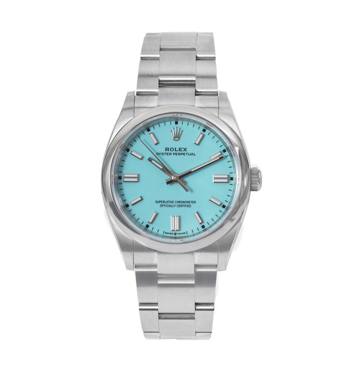 Rolex Oyster Perpetual 36 Turquoise Blue Dial Watch | Oystersteel