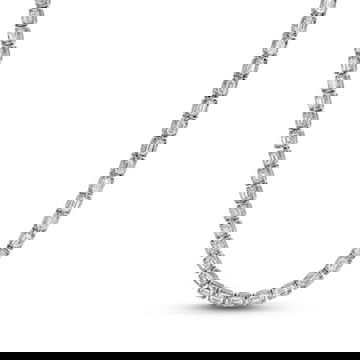 9.65 ct. Emerald Diamond Tennis Necklace 0