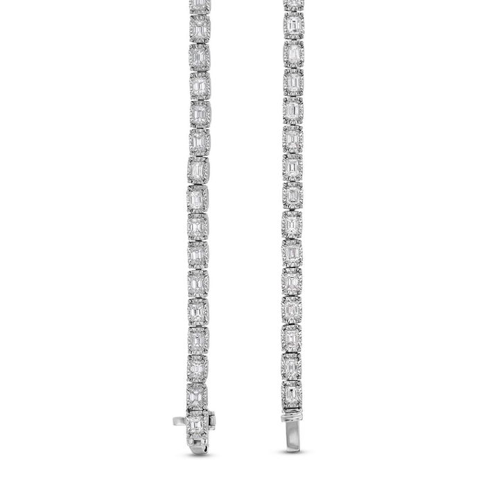 Emerald Diamond Tennis Necklace