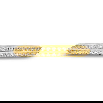 Two Row Knife Edge Diamond Wedding Band by Diamonds Direct Designs 0