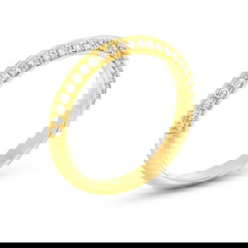 Two Row Knife Edge Diamond Wedding Band by Diamonds Direct Designs 2