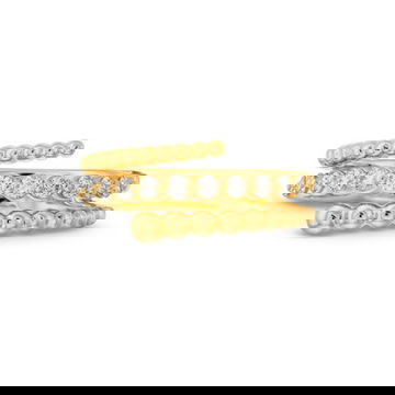 Beaded Diamond Wrap Ring