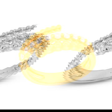 Beaded Diamond Wrap Ring