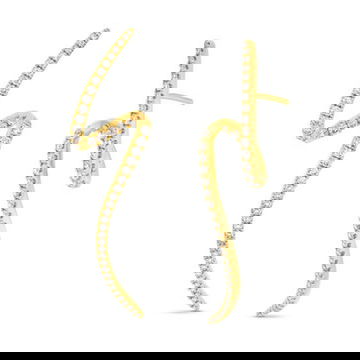 Diamond Swirl Drop Earrings