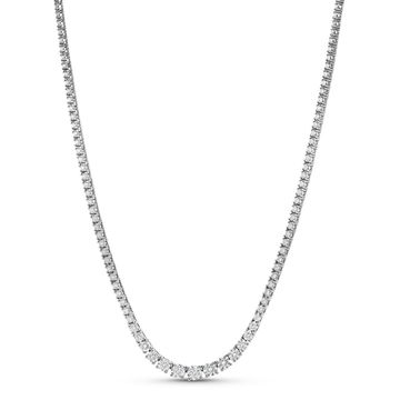 Graduated Diamond Riviera Necklace In Yellow Gold 14K