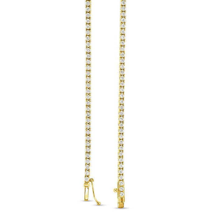 Yellow Gold 14K Graduated Diamond Riviera Necklace