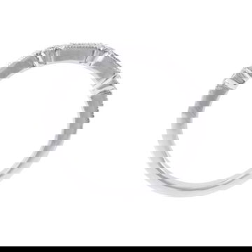 Alternating Baguette & Round Diamond Milgrain Wedding Band