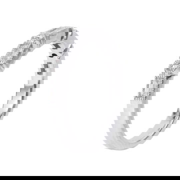 Alternating Baguette & Round Diamond Milgrain Wedding Band