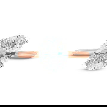 Solitaire Mixed Metal Hidden Halo Engagement Setting By Diamonds Direct Designs