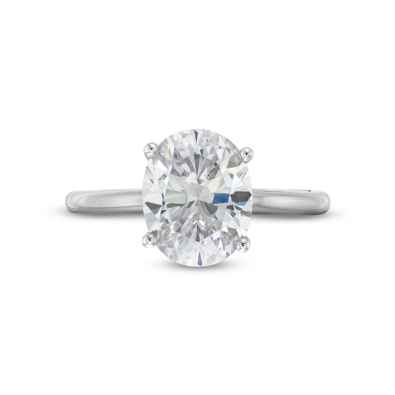 Solitaire Mixed Metal Hidden Halo Engagement Setting By Adorette In White Gold 14K 0