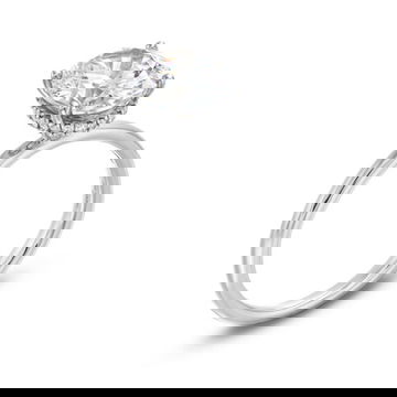Solitaire Mixed Metal Hidden Halo Engagement Setting By Diamonds Direct Designs