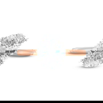 Solitaire Mixed Metal Hidden Halo Engagement Setting By Diamonds Direct Designs