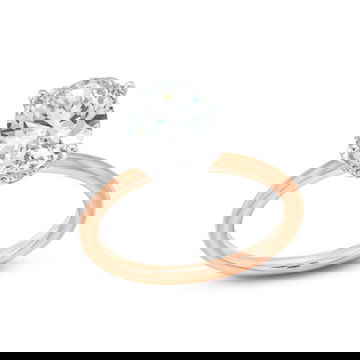Solitaire Mixed Metal Hidden Halo Engagement Setting By Diamonds Direct Designs