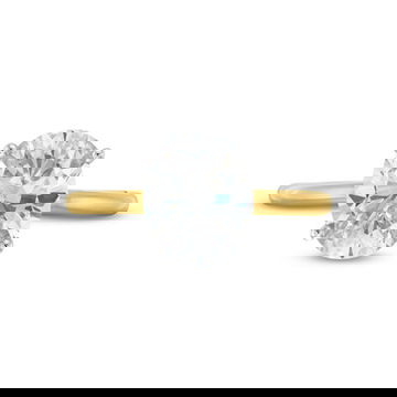 Solitaire Mixed Metal Hidden Halo Engagement Setting By Diamonds Direct Designs