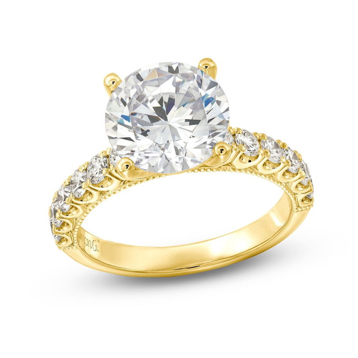Simon G. Shared Prong Diamond Engagement Setting In Yellow Gold 18K
