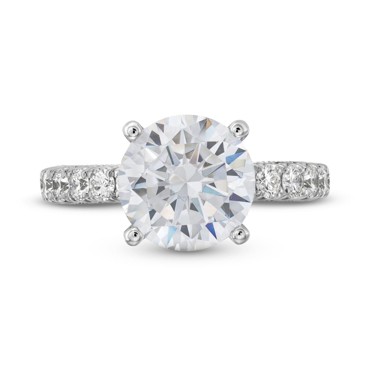 Simon G. Shared Prong Diamond Engagement Setting