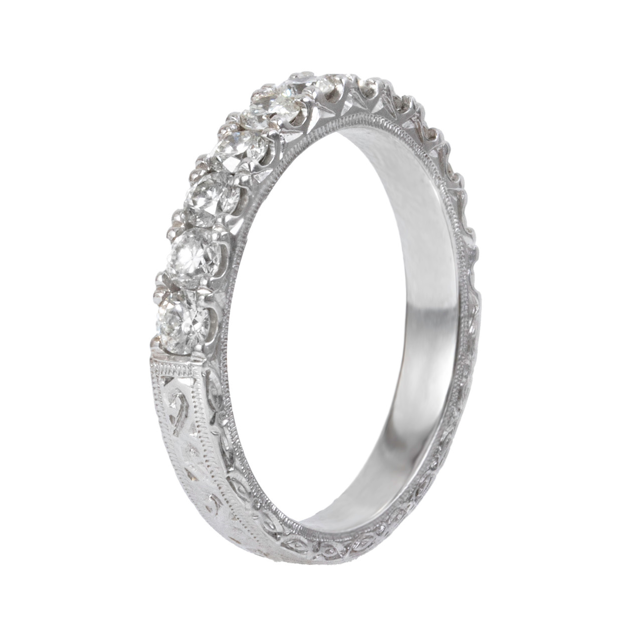 Engraved Wedding Band (0.90tw)