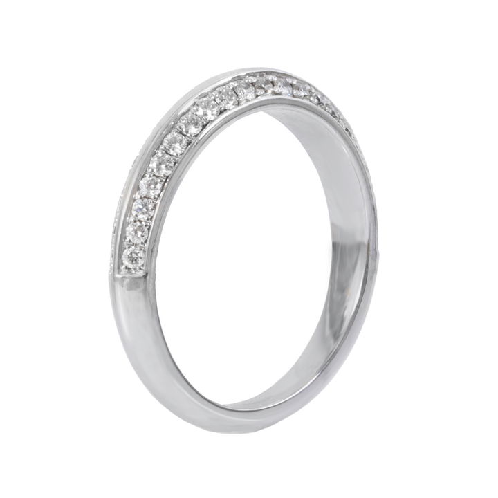 Knife Edge Diamond Wedding Band