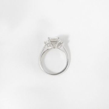 4.03 Emerald Shape G-VS1 GIA Diamond Engagement Ring
