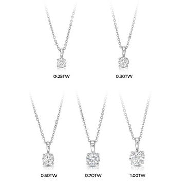Four Prong Diamond Solitaire Pendant