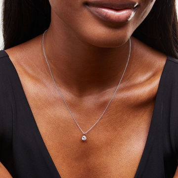 Four Prong Diamond Solitaire Pendant
