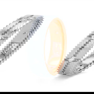 Verragio 7mm Two-Tone Inlay Diamond Band