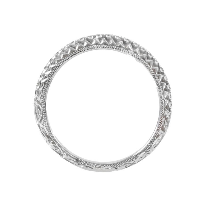 1/2 Way Engraved Wedding Band