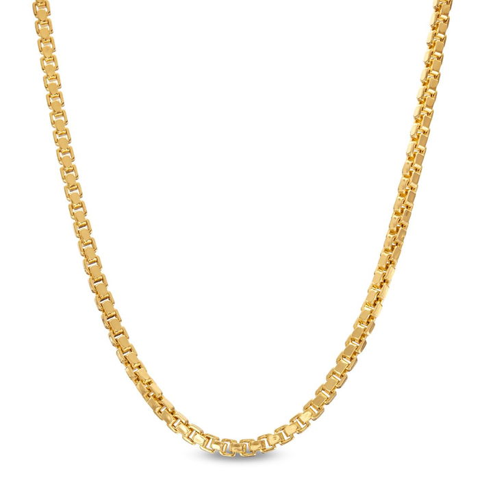 Yellow Gold 14K 24 inch Box Chain Necklace
