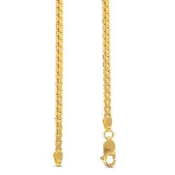 24 inch Box Chain Necklace In Yellow Gold 14K