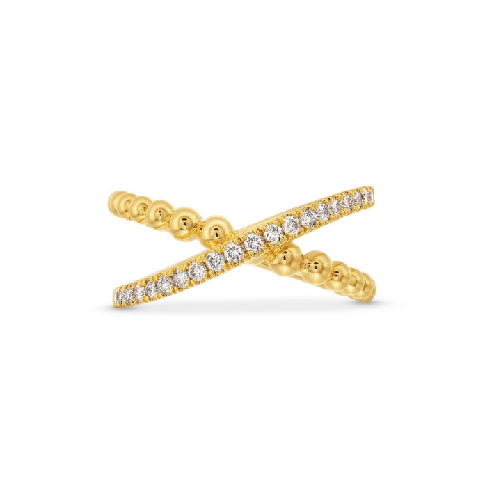 Beaded Criss Cross Ring