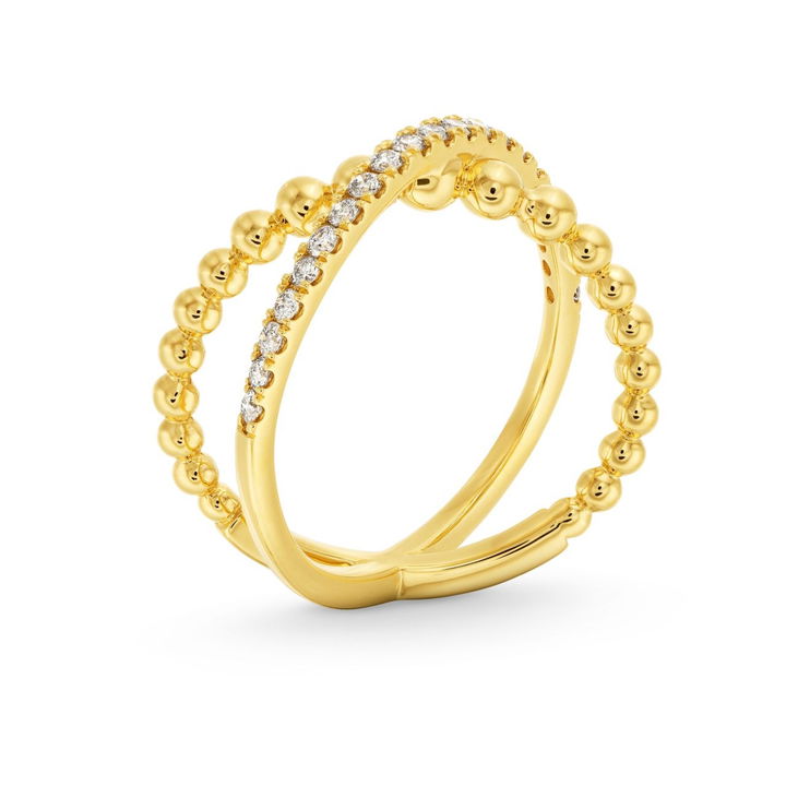 Beaded Criss Cross Ring