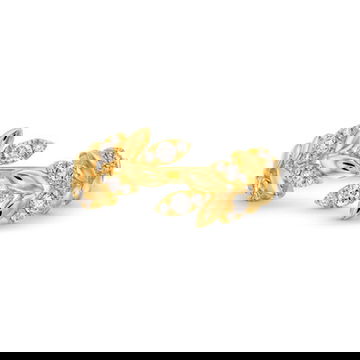 Diamond Leaf Wrap Ring