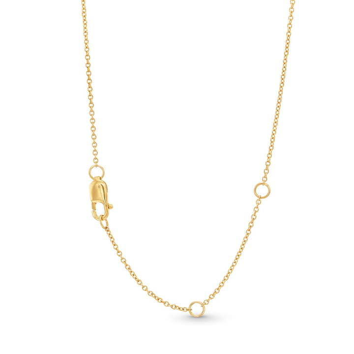 Diamond Evil Eye Pendant Necklace In Solid 14K Yellow Gold