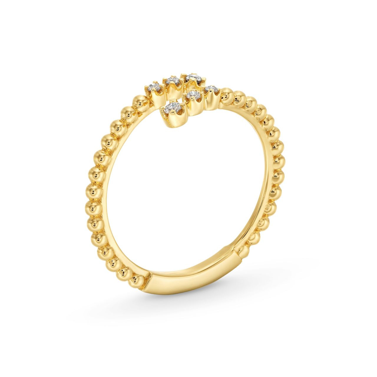 Graduated Diamond Open Wrap Ring
