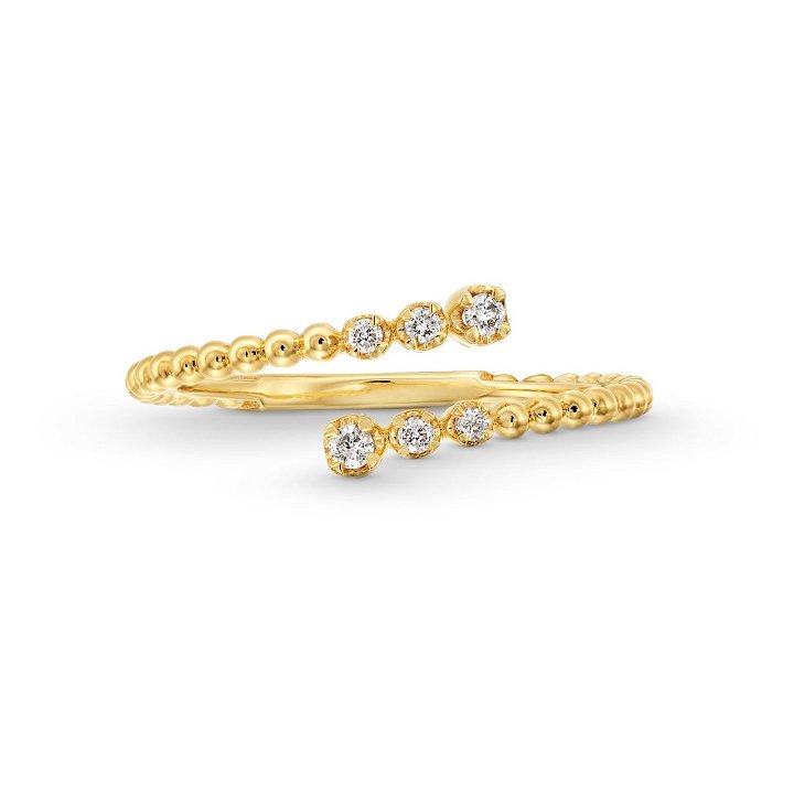 Graduated Diamond Open Wrap Ring
