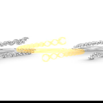 Graduated Diamond Open Wrap Ring